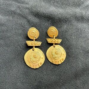 Elegant Gold Earrings 2 1/4 “ long